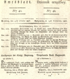 Amtsblatt der K&ouml;niglichen Preussischen Regierung zu Bromberg. 1827.10.19 No.42
