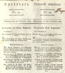 Amtsblatt der K&ouml;niglichen Preussischen Regierung zu Bromberg. 1827.11.02 No.44