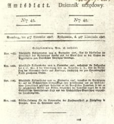Amtsblatt der K&ouml;niglichen Preussischen Regierung zu Bromberg. 1827.11.09 No.45