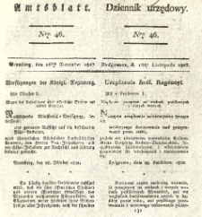 Amtsblatt der Königlichen Preussischen Regierung zu Bromberg. 1827.11.16 No.46