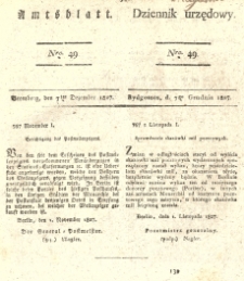 Amtsblatt der K&ouml;niglichen Preussischen Regierung zu Bromberg. 1827.12.07 No.49