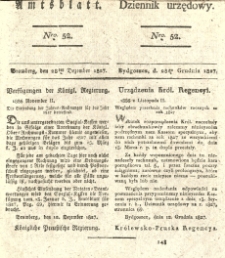 Amtsblatt der K&ouml;niglichen Preussischen Regierung zu Bromberg. 1827.12.28 No.52