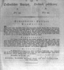 Oeffentlicher Anzeiger zum Amtsblatt No.22. der Königl. Preuss. Regierung zu Bromberg. 1827