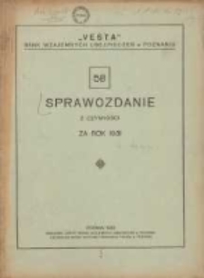 Pięćdziesiąte ósme Sprawozdanie z czynności za rok 1931