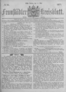 Fraust&auml;dter Kreisblatt. 1877.05.11 Nr19