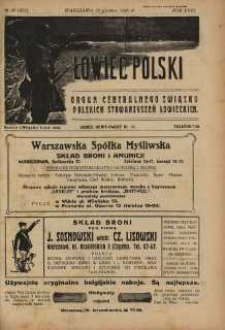 Łowiec Polski 1925 Nr20
