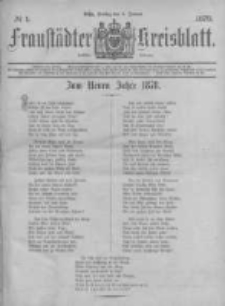 Fraustädter Kreisblatt. 1878.01.04 Nr1
