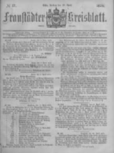 Fraustädter Kreisblatt. 1878.04.26 Nr17