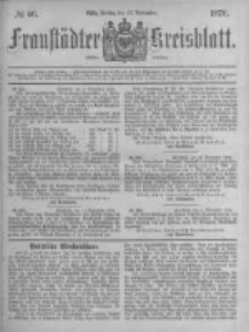 Fraust&auml;dter Kreisblatt. 1878.11.15 Nr46