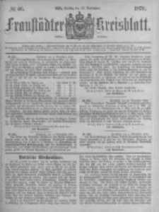 Fraustädter Kreisblatt. 1878.11.15 Nr46