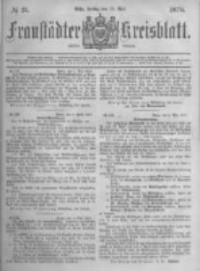 Fraust&auml;dter Kreisblatt. 1879.05.23 Nr21