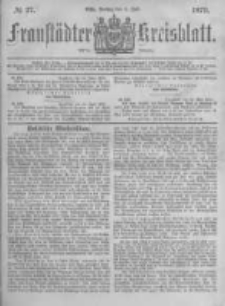 Fraust&auml;dter Kreisblatt. 1879.07.04 Nr27