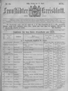 Fraustädter Kreisblatt. 1878.04.12 Nr15