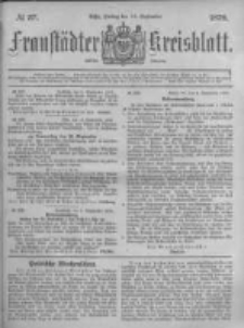 Fraust&auml;dter Kreisblatt. 1878.09.13 Nr37