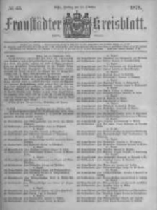 Fraustädter Kreisblatt. 1878.10.25 Nr43