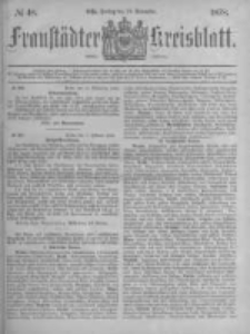 Fraust&auml;dter Kreisblatt. 1878.11.29 Nr48