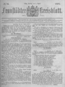 Fraust&auml;dter Kreisblatt. 1879.04.04 Nr14