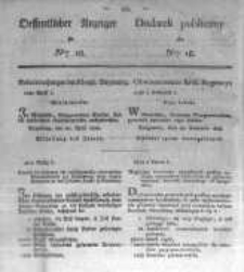 Oeffentlicher Anzeiger zum Amtsblatt No.18. der Königl. Preuss. Regierung zu Bromberg. 1828