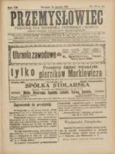 Przemysłowiec: tygodnik dla polskiego rzemiosła, przemysłu i handlu: organ Związku Towarzystw Przemysłowych 1911.03.19 R.8 Nr12