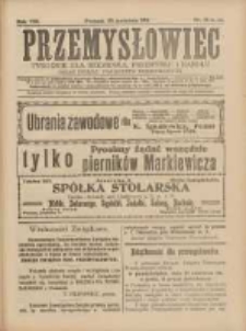 Przemysłowiec: tygodnik dla polskiego rzemiosła, przemysłu i handlu: organ Związku Towarzystw Przemysłowych 1911.04.30 R.8 Nr18