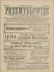 Przemysłowiec: tygodnik dla polskiego rzemiosła, przemysłu i handlu: organ Związku Towarzystw Przemysłowych 1911.07.23 R.8 Nr30