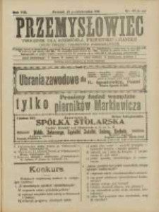 Przemysłowiec: tygodnik dla polskiego rzemiosła, przemysłu i handlu: organ Związku Towarzystw Przemysłowych 1911.10.15 R.8 Nr42