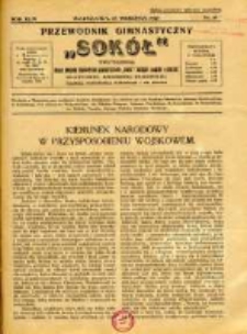 Przewodnik Gimnastyczny "Sokół": organ Związku Towarzystw Gimnastycznych "Sokół": dwutygodnik Zarządu Związku Dzielnic: Małopolskiej, Mazowieckiej, Krakowskiej, Śląskiej, Poznańskiej, Pomorskiej i we Francji 1927.09.15 R.44 Nr18