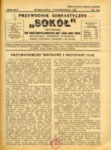 Przewodnik Gimnastyczny "Sokół": organ Związku Towarzystw Gimnastycznych "Sokół": dwutygodnik Zarządu Związku Dzielnic: Małopolskiej, Mazowieckiej, Krakowskiej, Śląskiej, Poznańskiej, Pomorskiej i we Francji 1927.10.01 R.44 Nr19