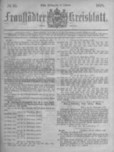 Fraustädter Kreisblatt. 1878.10.18 Nr42