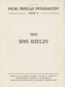 Polski Przegląd Fotograficzny 1929.01 R.5 Nr1