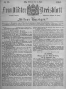 Fraust&auml;dter Kreisblatt. 1882.04.12 Nr29