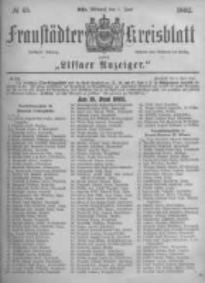 Fraustädter Kreisblatt. 1882.06.07 Nr45