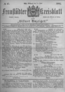 Fraustädter Kreisblatt. 1882.06.14 Nr47