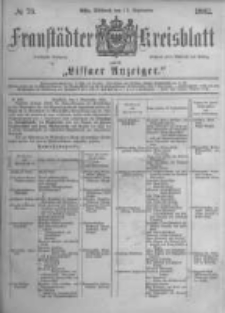 Fraustädter Kreisblatt. 1882.09.13 Nr73