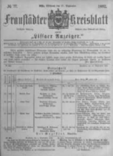 Fraust&auml;dter Kreisblatt. 1882.09.27 Nr77
