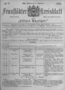 Fraustädter Kreisblatt. 1882.09.27 Nr77
