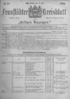 Fraustädter Kreisblatt. 1882.07.21 Nr58