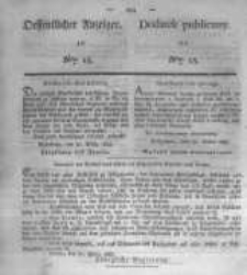 Oeffentlicher Anzeiger zum Amtsblatt No.15. der K&ouml;nigl. Preuss. Regierung zu Bromberg. 1835