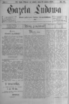 Gazeta Ludowa: pismo poświęcone ludowi ewangielickiemu. 1896.03.21 R.1 nr23