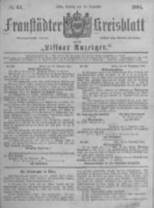 Fraustädter Kreisblatt. 1881.12.16 Nr63