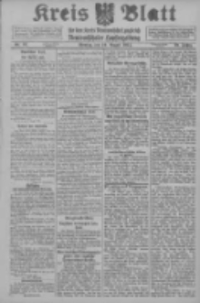 Kreis Blatt f&uuml;r den Kreis Neutomischeler zugleich Hopfenzeitung 1914.08.10 Jg.38 Nr93