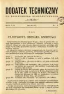 Dodatek Techniczny do Przewodnika Gimnastycznego "Sokół" 1931 R.7 Nr3