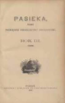 Pasieka : pismo poświęcone pszczelnictwu postępowemu 1899 nr1