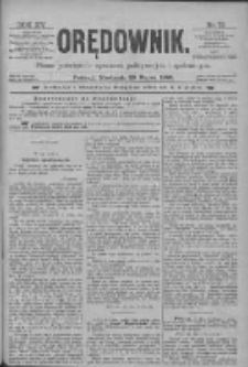 Orędownik: pismo poświęcone sprawom politycznym i spółecznym 1885.03.29 R.15 Nr72