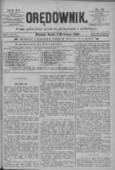 Orędownik: pismo poświęcone sprawom politycznym i spółecznym 1885.04.01 R.15 Nr74