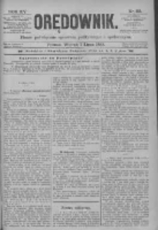 Orędownik: pismo poświęcone sprawom politycznym i spółecznym 1885.07.07 R.15 Nr151