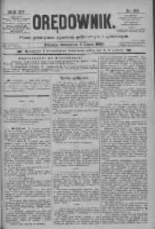 Orędownik: pismo poświęcone sprawom politycznym i spółecznym 1885.07.09 R.15 Nr153