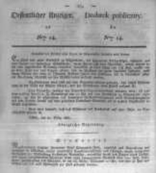 Oeffentlicher Anzeiger zum Amtsblatt No.14. der Königl. Preuss. Regierung zu Bromberg. 1835