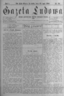 Gazeta Ludowa: pismo poświęcone ludowi ewangielickiemu. 1896.07.22 R.1 nr56