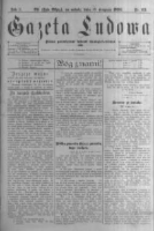 Gazeta Ludowa: pismo poświęcone ludowi ewangielickiemu. 1896.08.15 R.1 nr63